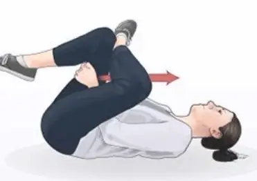 Showing how to do the Piriformis Stretch