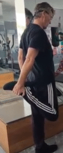 Showing the Standing Quad Stretch exercise