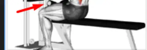 Showing how to secure legs when doing seated cable pulldowns