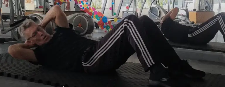 Showing the Upper Circle Crunch Pilates exercise