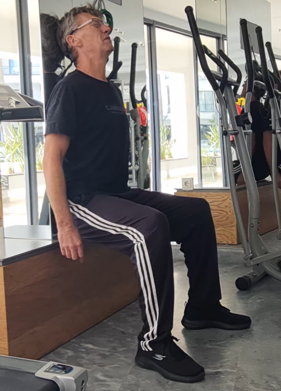 showing the wall sit exercise