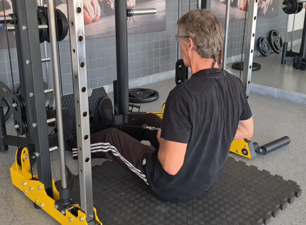 Showing the Seated Cable Row gym exercise