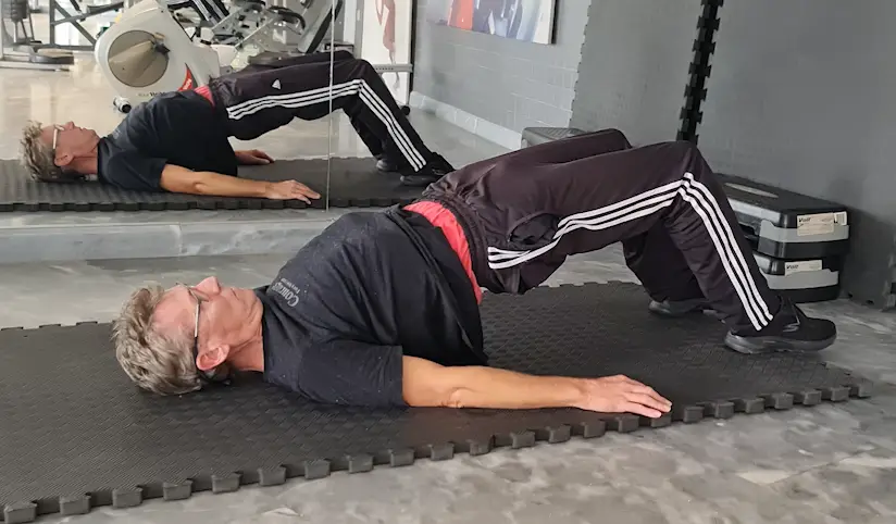 showing the Double Leg Bridge Pilates Exercise