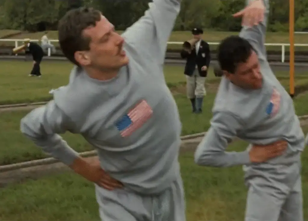 showing the Side Stretch in the film - Chariots of Fire